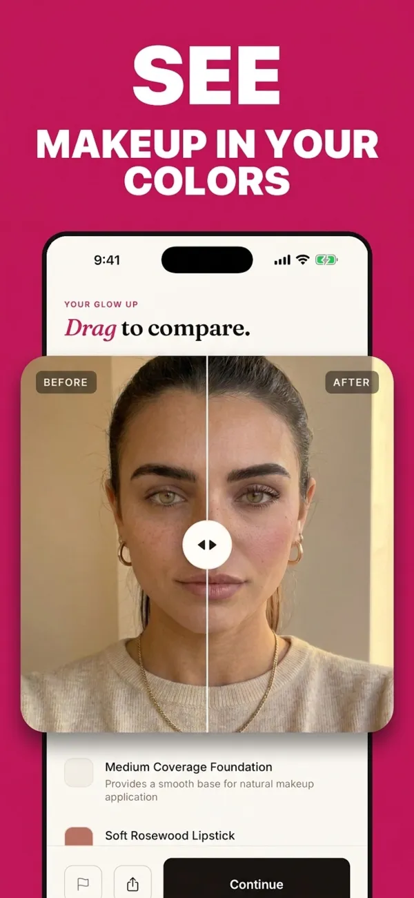 Vella Studio app screenshot: See makeup in your colors